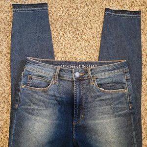 Articles of Society - Raw Hem Ankle Jeans Size: 28